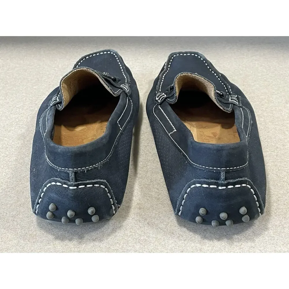 Men's Wallin & Bros Warren Blue Leather Loafer Driver Size 11.5 M Made In Brazil